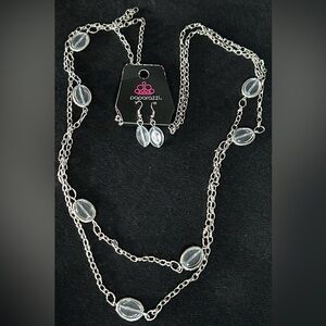Paparazzi Silver Necklace with Clear Accents